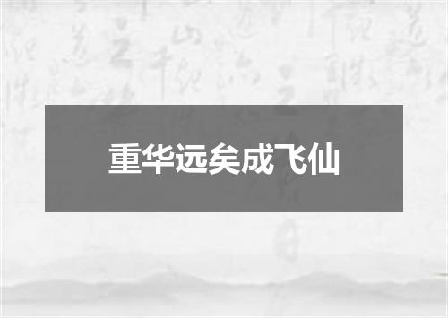 重华远矣成飞仙