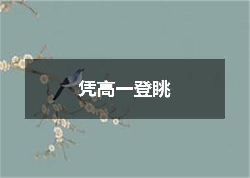 凭高一登眺