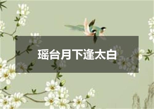 瑶台月下逢太白