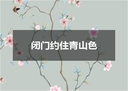 闭门约住青山色