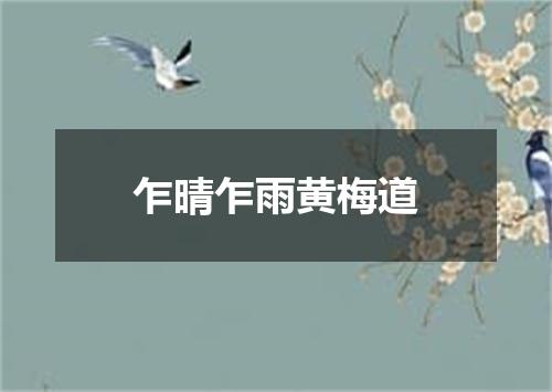 乍晴乍雨黄梅道