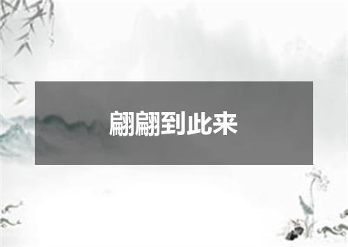 翩翩到此来