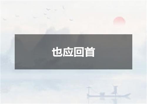 也应回首