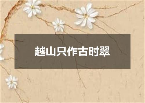 越山只作古时翠