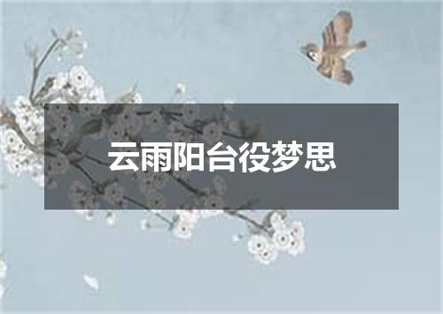 云雨阳台役梦思