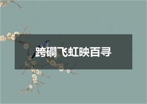 跨磵飞虹映百寻