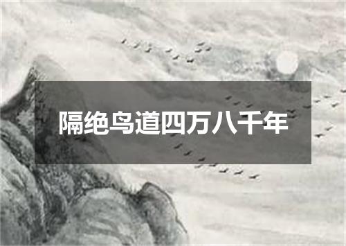 隔绝鸟道四万八千年