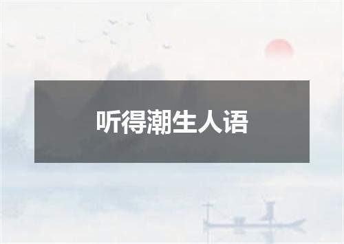 听得潮生人语