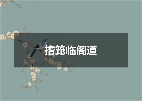 搘筇临阁道