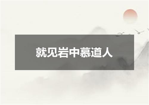 就见岩中慕道人