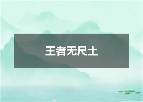 王者无尺土