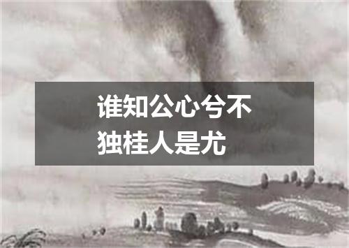 谁知公心兮不独桂人是尤