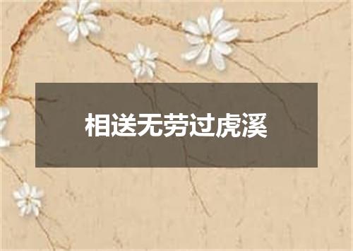 相送无劳过虎溪