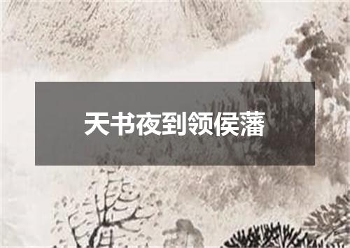 天书夜到领侯藩