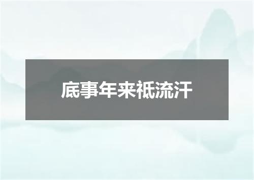 底事年来祗流汗
