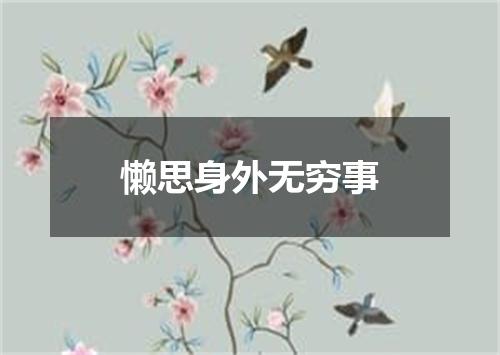 懒思身外无穷事