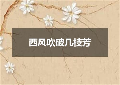 西风吹破几枝芳