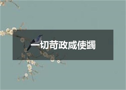 一切苛政咸使蠲