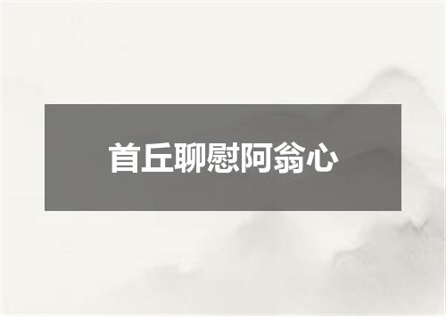 首丘聊慰阿翁心