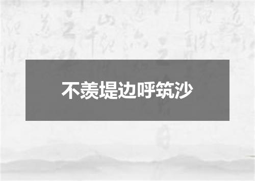 不羡堤边呼筑沙