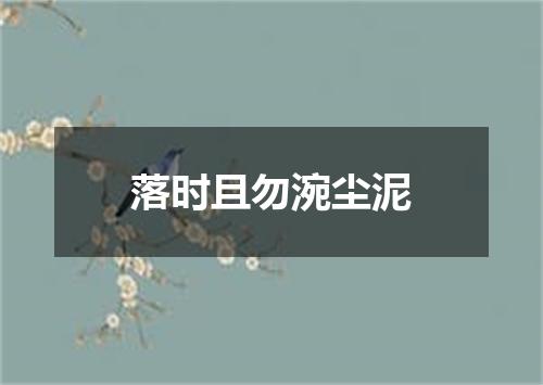 落时且勿涴尘泥