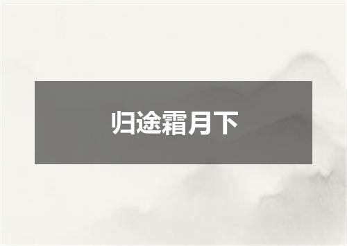归途霜月下
