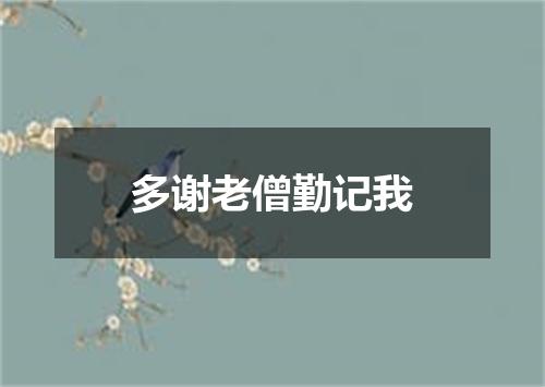 多谢老僧勤记我