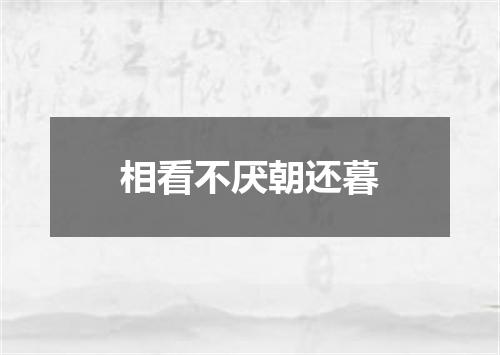 相看不厌朝还暮