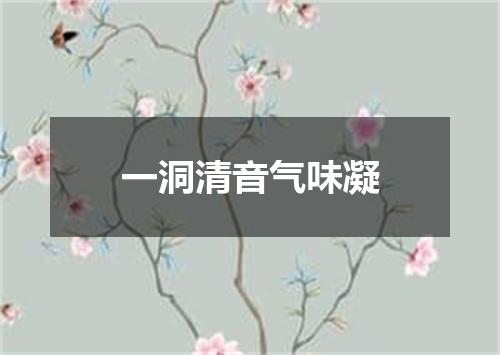 一洞清音气味凝