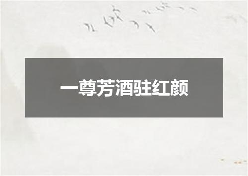 一尊芳酒驻红颜