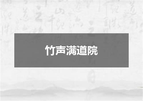 竹声满道院