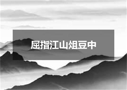 屈指江山俎豆中