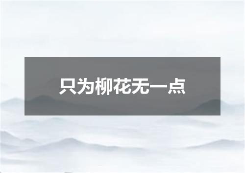 只为柳花无一点