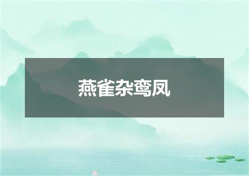 燕雀杂鸾凤