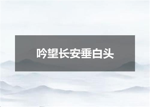 吟望长安垂白头