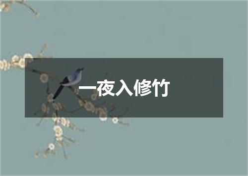 一夜入修竹