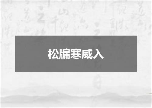松牖寒威入