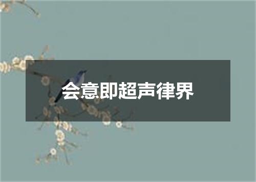 会意即超声律界