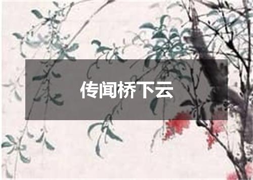 传闻桥下云