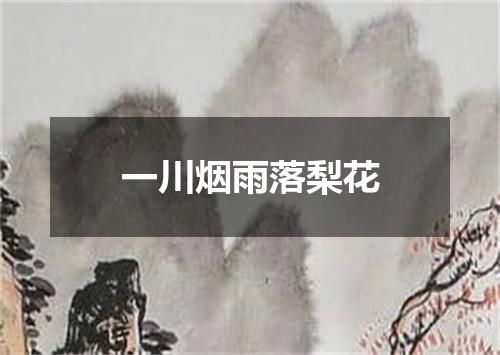 一川烟雨落梨花