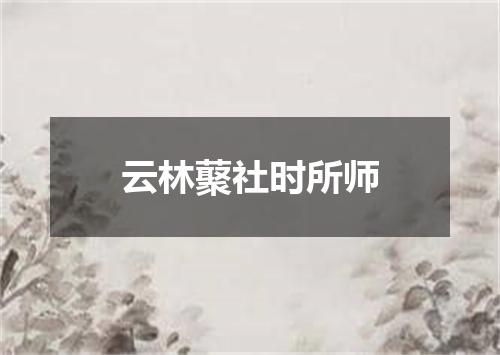 云林藂社时所师