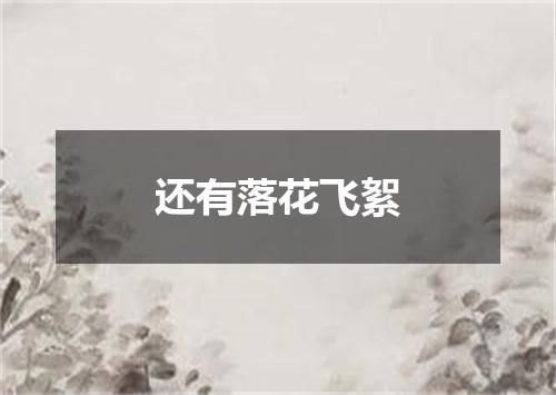 还有落花飞絮