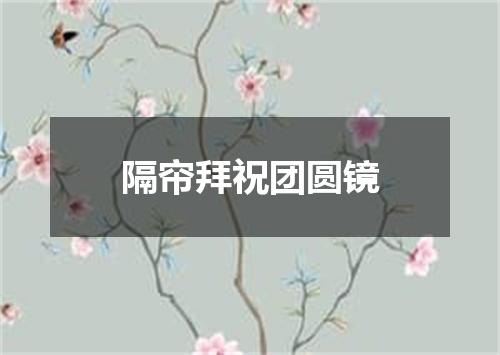 隔帘拜祝团圆镜
