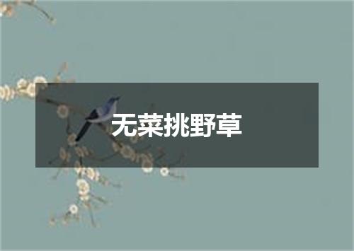 无菜挑野草