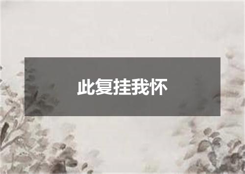 此复挂我怀