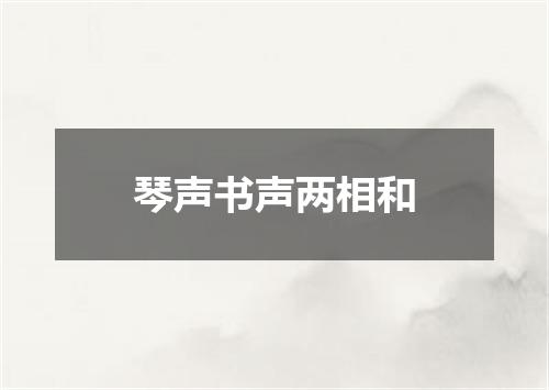 琴声书声两相和