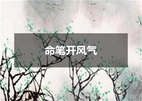 命笔开风气