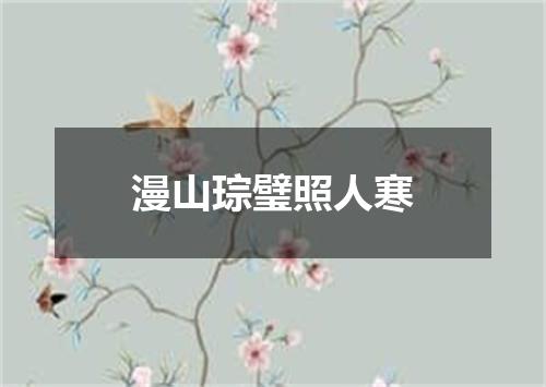 漫山琮璧照人寒