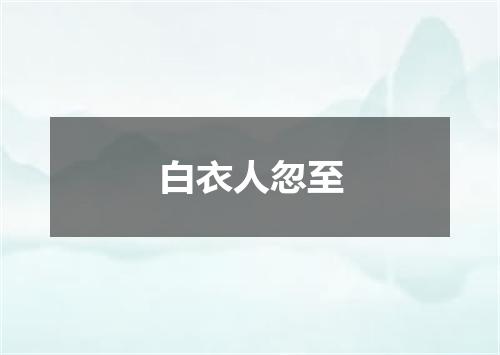 白衣人忽至