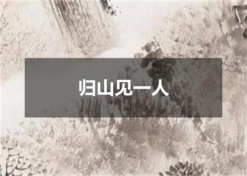 归山见一人